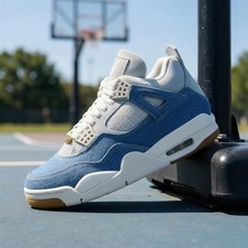 Jordan 4 Retro TEX Denim Worn Blue Women's IB6716-100 New