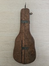 Vintage Antique 9.5" Wooden Shuttle Rug Weaving Hooking Punch Tool Barn Find