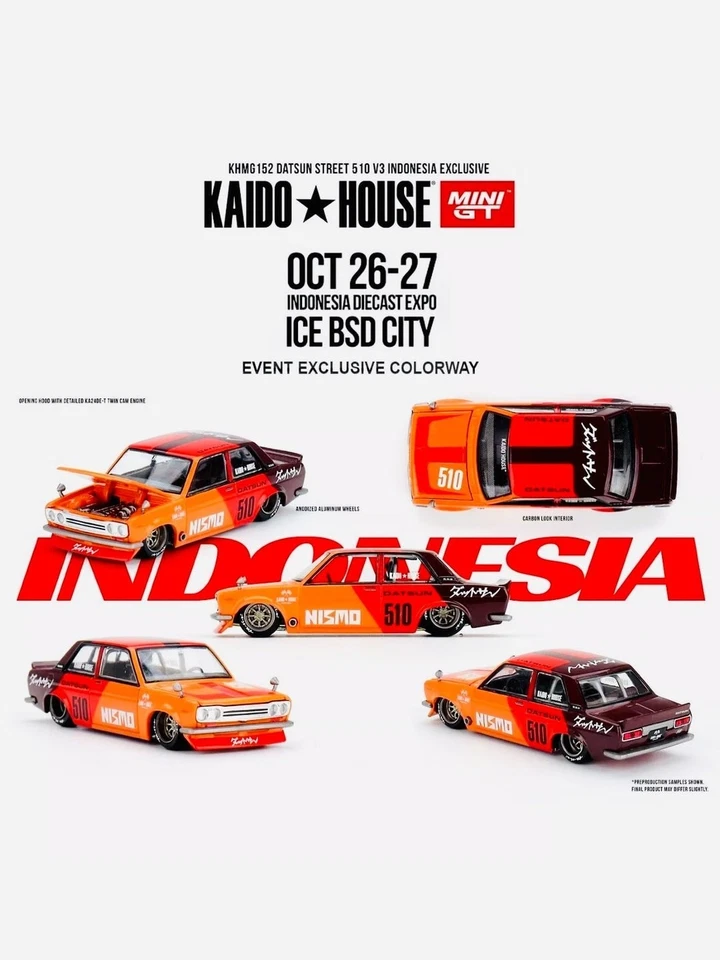 # 1/64 KAIDO HOUSE 152 - DATSUN 510 STREET RACING V3 INDONESIA EXCLUSIVE MISB # - Immagine 4 di 4