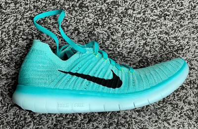 Nike Free RN Flyknit 2017 Hyper Turquoise  Wmns Sz 8us NEW  831070 307 Rare