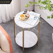 Contemporary 2-Tier Round Coffee Side Table