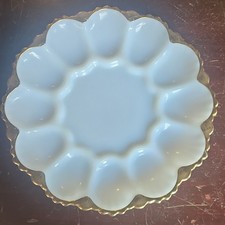 Anchor Hocking Fire King deviled egg tray milk glass