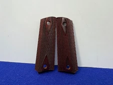 Colt 1911 Full-Size Checkered Wood Grips W/ Ambi Safety Cut