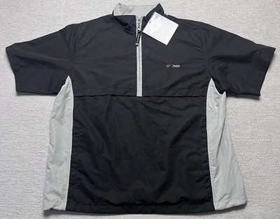 Norfolk and Southern  Short Sleeve Pullover Size Small Windbreaker  Black & Gray