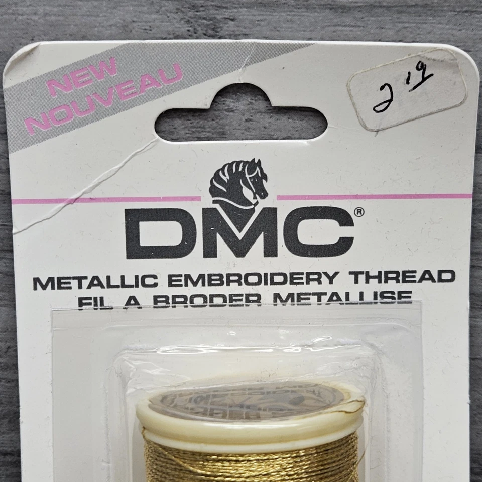 DMC Metallic Embroidery Thread 43.7 YDS. Light Gold NEW in Package - Image 2 of 4