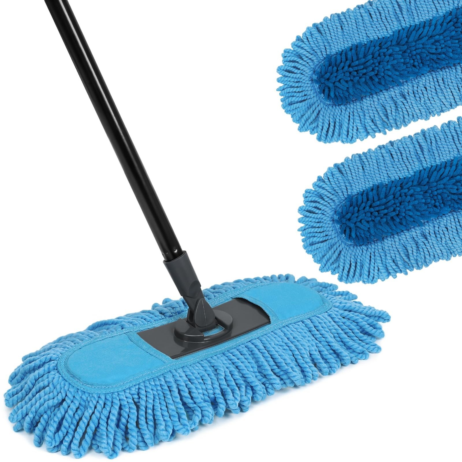 19 Inch Dust Mops for Floor Cleaning with 2 Mop Refill Pads 