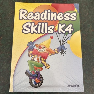 Abeka Readiness Skills K4 (Unbound) NEW Homeschool Clown Preschool