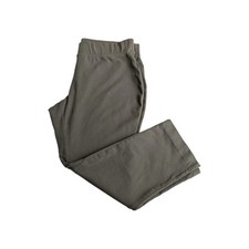 LandsEnd Womens Starfish Size XL/P Cotton LODEN GREEN Pull On Slim Leg PANTS