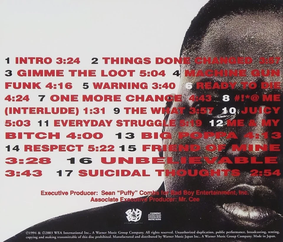 Notorious B.I.G. Ready To Die (CD) - Image 2 of 2