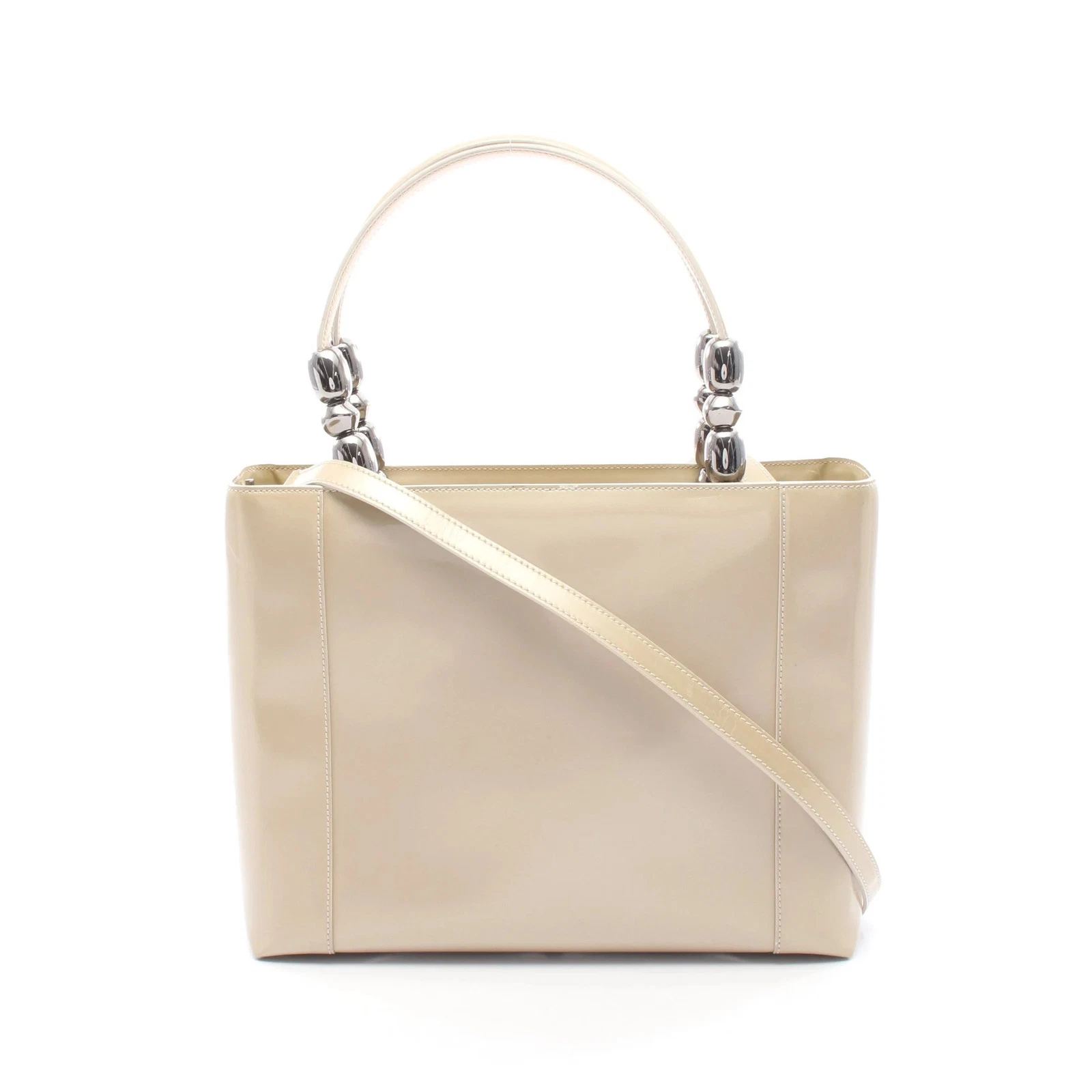Dior — Christian Dior 2WAY Handbag Beige Leather #RCB2766