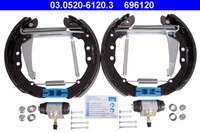Hinterachse ATE 03.0520-6120.3 Bremsbackensatz FüR Audi,Seat,Vw