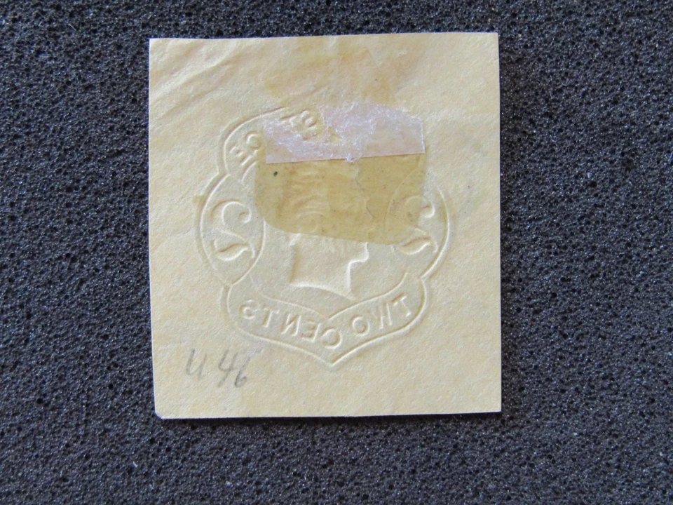 1863 US S# U46, 2 cent Black on Buff Envelope Corner BOB Used - Image 2 of 2