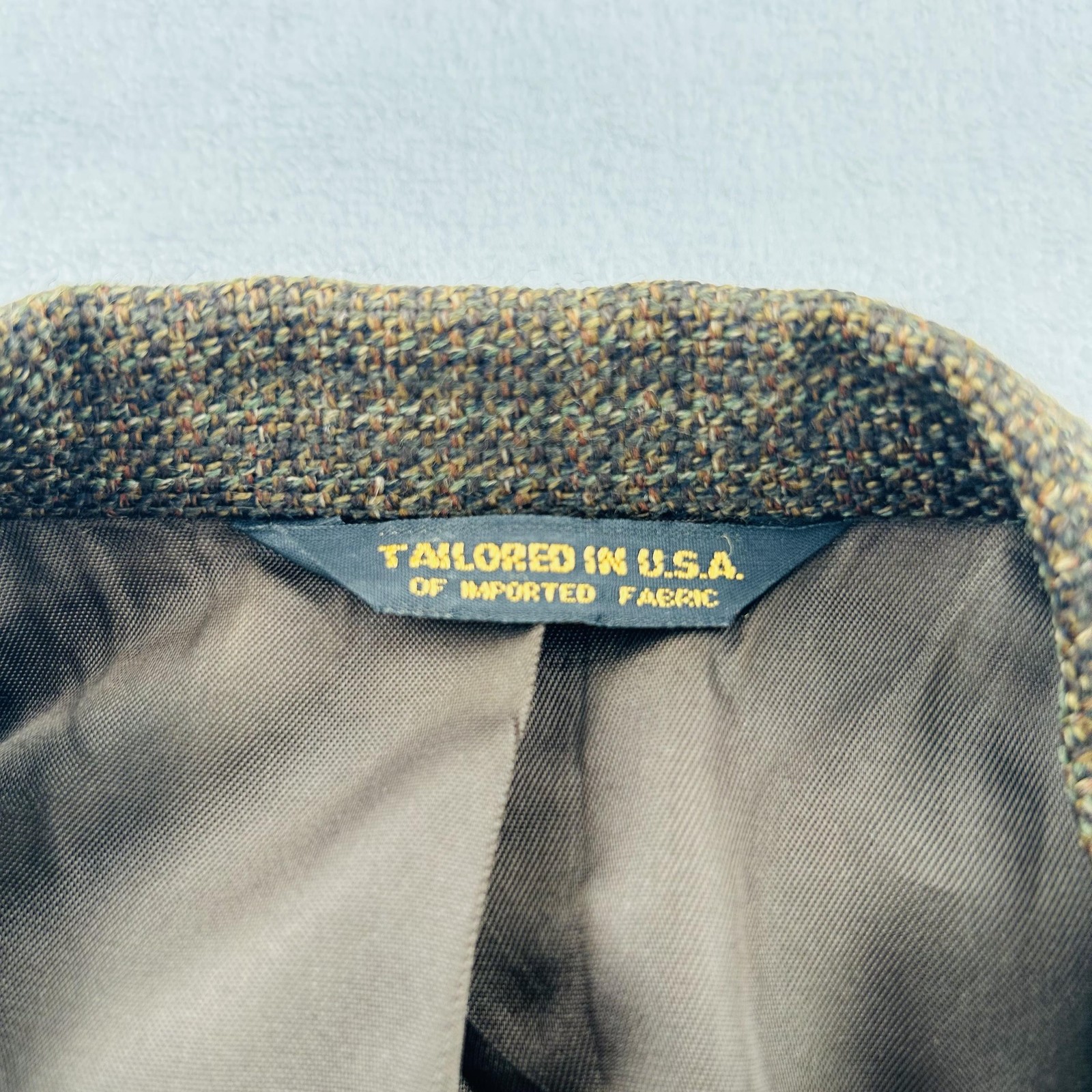 Austin Reed Blazer Mens 38R Brown Wool Tweed Sport Coat Tailored USA Classic