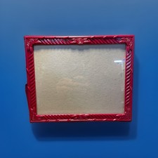 Vintage Ornate Glossy Red Picture Frame Rose Vine Design 8x10