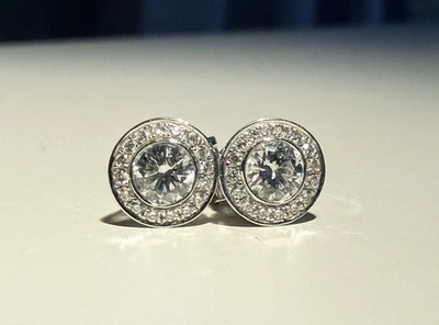 Hans D. Krieger Ohrstecker Weißgold mit Diamanten 0,83 ct-Rechnung & Zertifikat - Bild 1 von 4