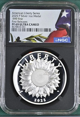 2025 Silver American Liberty Medal 1oz NGC PF69 Ultra Cameo First Releases #890B