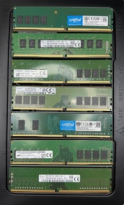 Lot of 50x 8GB DDR4 Mixed Brands and Speeds Desktop RAM