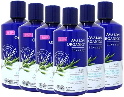 Avalon Organics Thickening Conditioner, Biotin B-Complex 14 oz (Pack of 6)