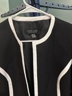 Evan-Picone Black Label Women’s Black Jacket White Trim Lined Open Size 6 — photo 2