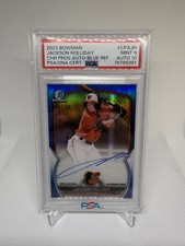 2023 Bowman - Chrome Prospect Autographs Jackson Holliday #CPA-JH Blue Ref