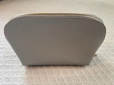 Cuyana Pebbled Leather Large Travel Case Grey