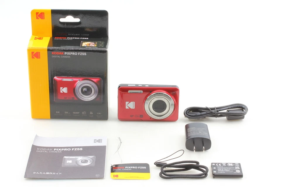 [Beste Mint W / Box] Kodak PIXPRO FZ55 Digitalkamera Rot 16MP 5x Optisches Zoom - Bild 2 von 4
