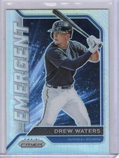 2021 Panini Prizm Emergent Silver Prizm #EM3 Drew Waters Atlanta Braves