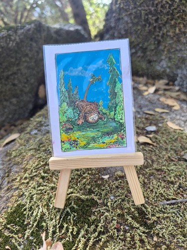 ACEO original art cards KMHigleyArts original gouache illustration Pixie fairy