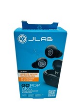 JLab GO Air POP ANC True Wireless Earbuds - Active Noise Canceling Black Sealed