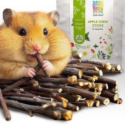 Apple Chew Sticks   Natural Wood for Rabbits, Hamsters, Guinea Pigs