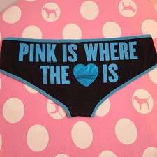Rare VTG VS PINK Extra Low Rise Graphic Cotton Hipster Panty Size Lg