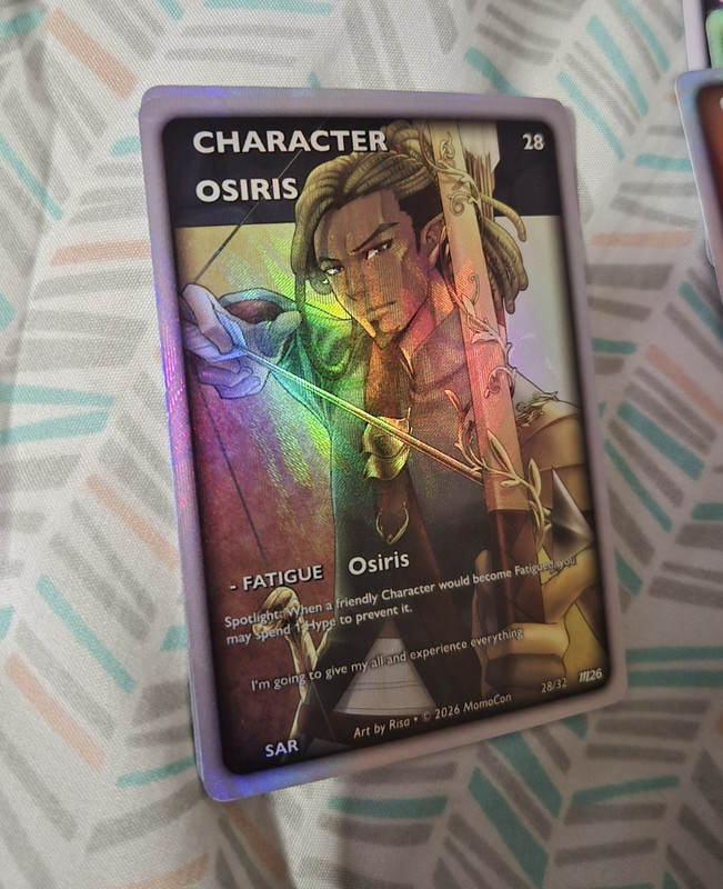 MomoCon 2026 Trading Card Osiris Holographic Foil Print 28/32