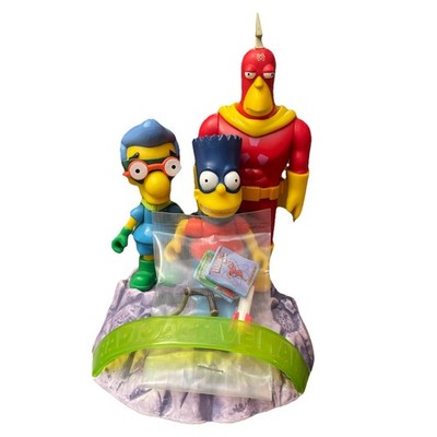 Radioactive Man, Fallout Boy, Bartman, Accessories & Stand Works Used Simpsons