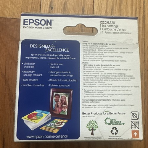 Cartuccia di inchiostro MAGENTA ad alta capacità originale Epson 202XL T202XL320 NUOVA 02/2024 - Foto 2 di 9
