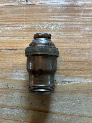 Hubbell Bronze Finish Keyless Bezel Industrial Lamp Socket 3/8  IPS Hub Light