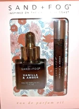SAND + FOG Vanilla & Amber Dropper Perfume Oil 1oz/30ml Rollerball 0.34floz NEW!