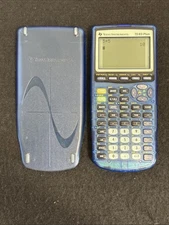 Texas Instruments TI83 Plus Transparent Blue Graphing Calculator