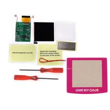 Pink Glowing Lens OSD Version IPS Backlight LCD Mod Kit w/Multi Shell For GBC