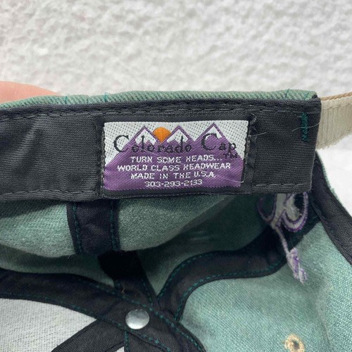 VTG 25th Colorado Film Festival Hat Mens OSFM Strap Back Green Purple 1999 Y2K - Picture 10 of 10