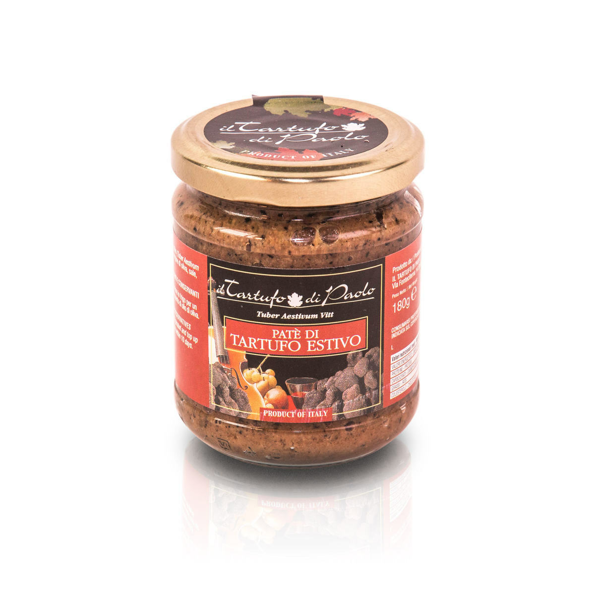 Salsa de Trufa Negro Verano Umbria Paté Salsas Scorzone Trufas Aestivum 500 Gr