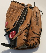 Rawlings RBG4 13 Inch RHT Baseball Softball Glove Mitt Brown Black Preowned NICE
