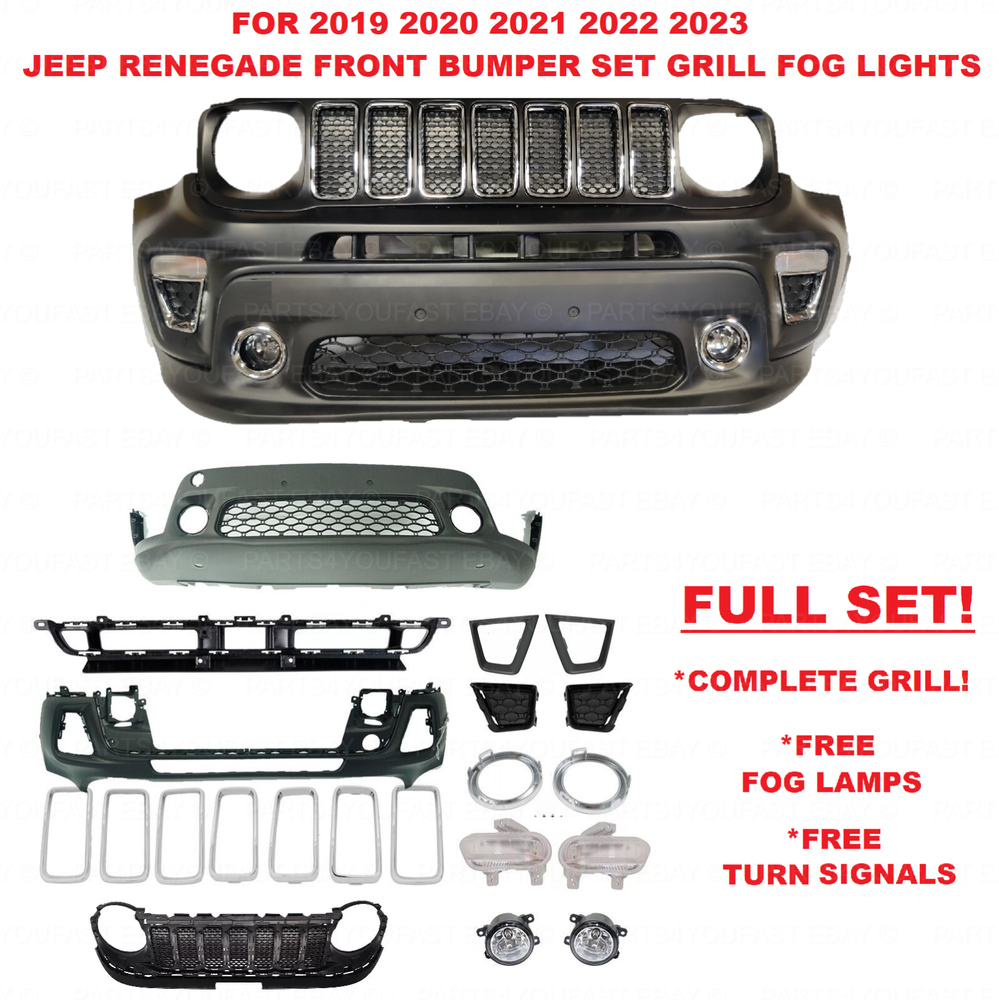 2019-23 Jeep Renegade Front Bumper Cover Replacement Assembly