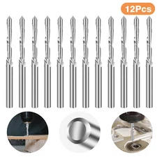 12Pcs Drywall Cut Out Bit 3/16" Guided Point Router Bits Rotary Tool Saw Bit