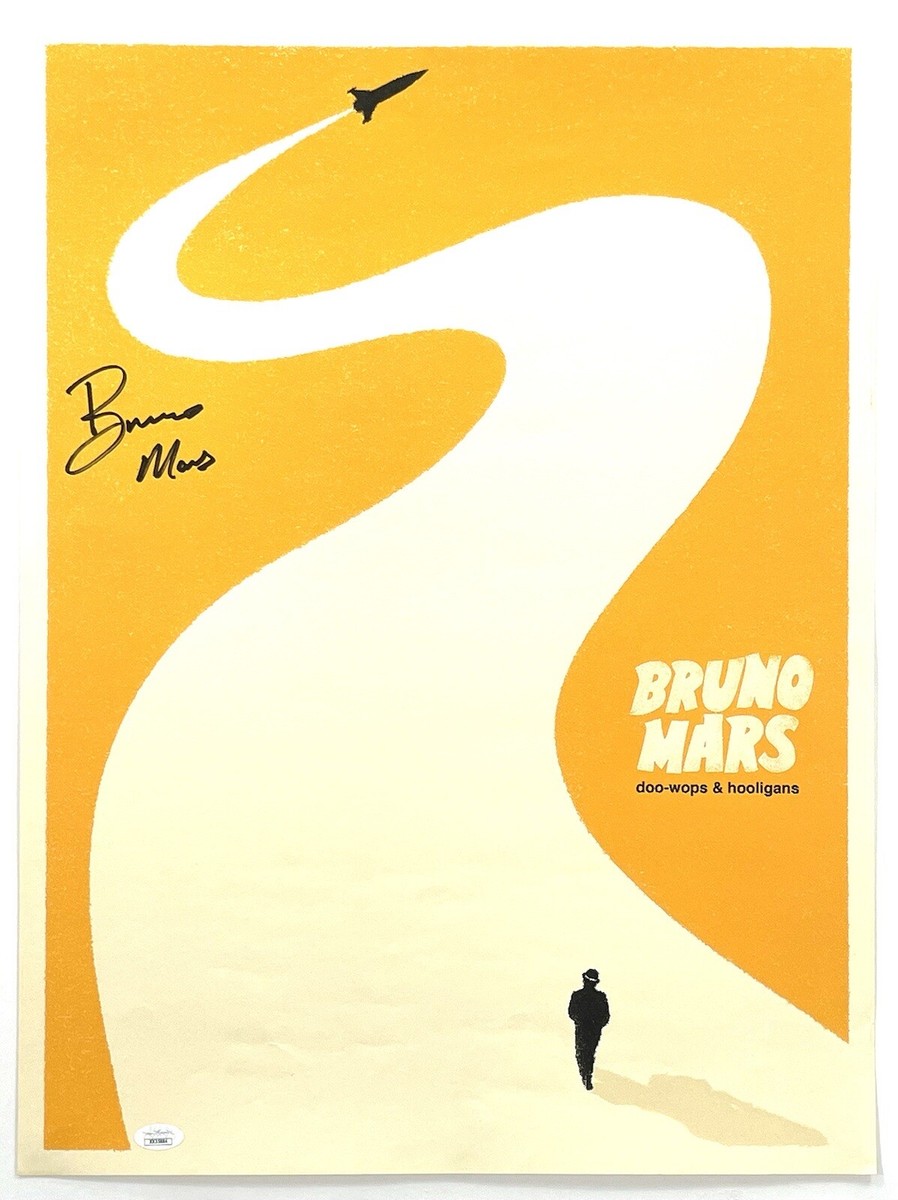 Bruno Mars Rare Hand Signed Autographed Limited Edition Poster JSA