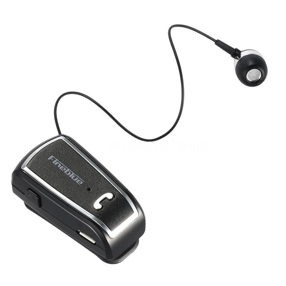 AURICOLARE BLUETOOTH FINEBLUE F-V3 CON FILO RETRATTILE PER SMARTPHONE CUFFIE - Immagine 2 di 2