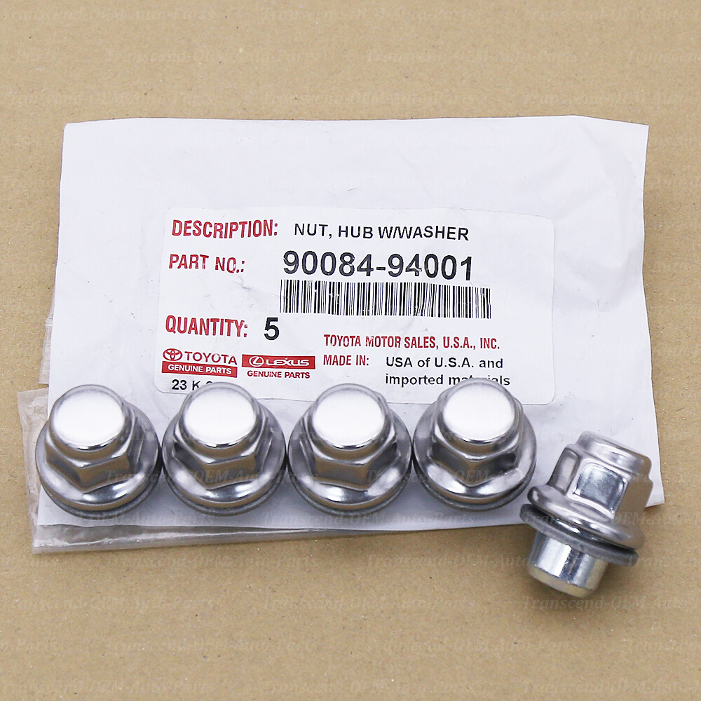 90084-94001 GENUINE OEM WHEEL LUG NUT CHROME 5PCS SET for TOYOTA