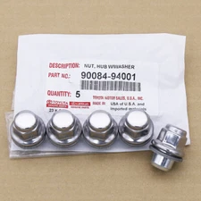 90084-94001 GENUINE OEM WHEEL LUG NUT CHROME 5PCS SET for TOYOTA/LEXUS/SCION