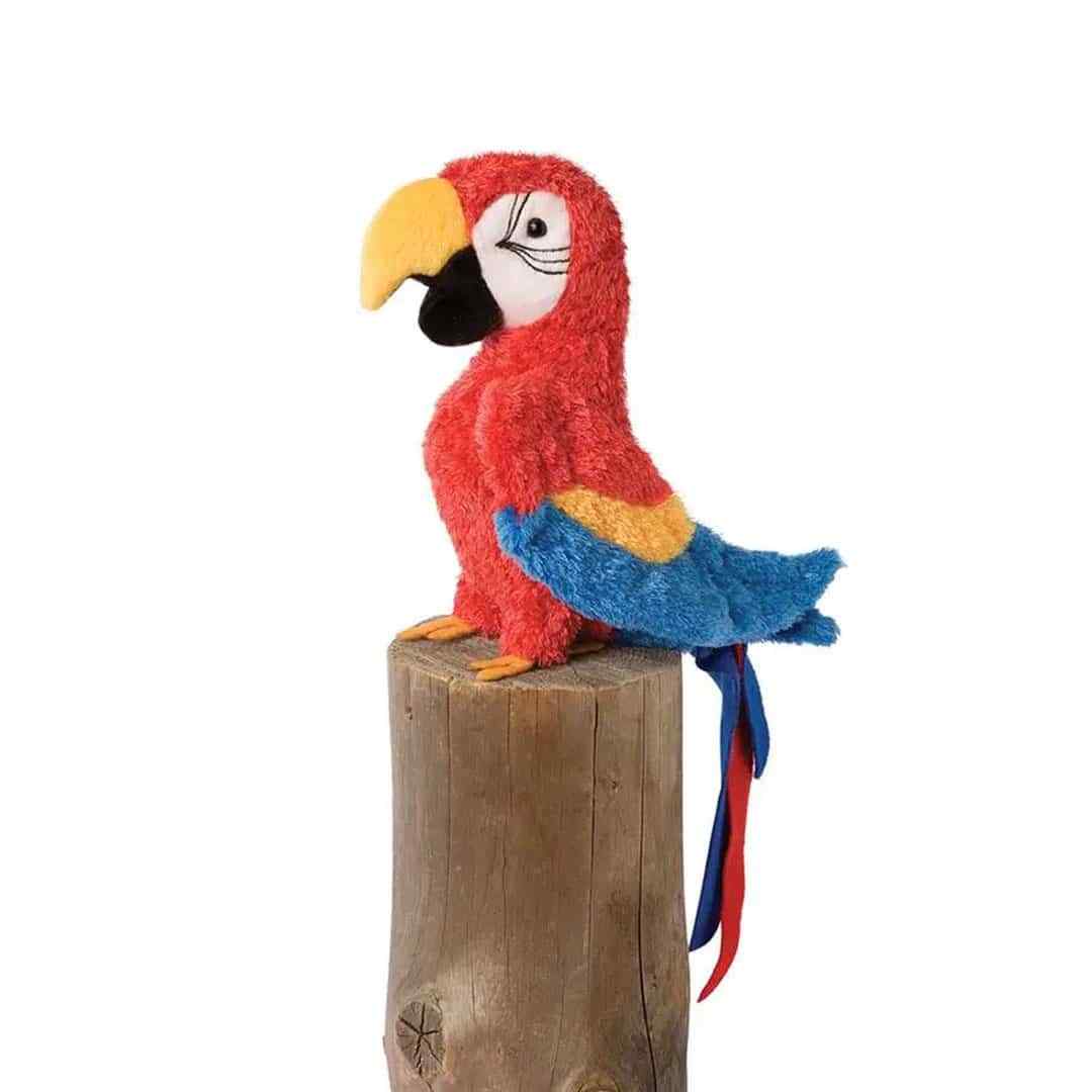 Teddy Hermann Papagei Kuscheltier - Scharlachara 27cm Aus Recyceltem Material