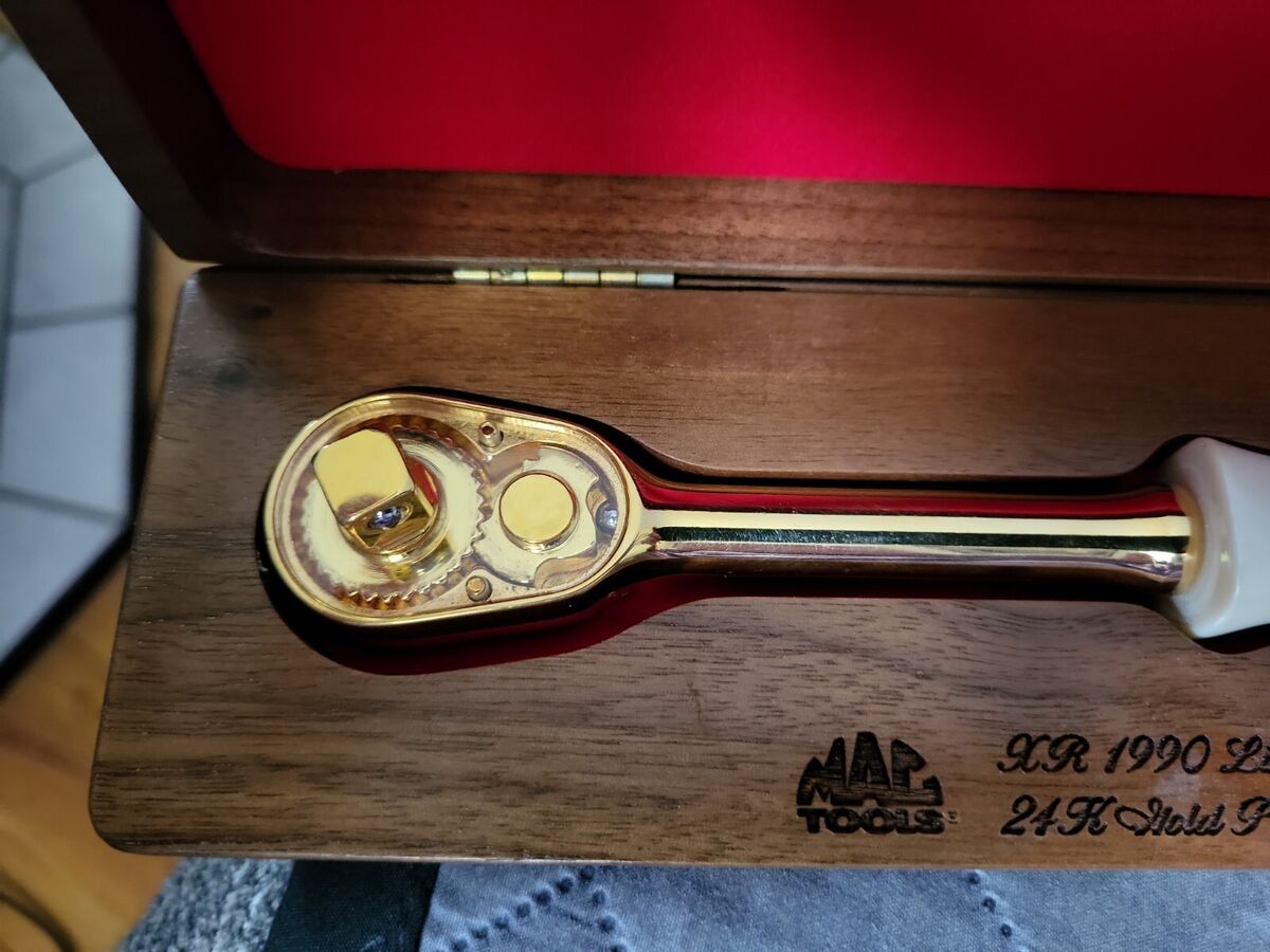MAC TOOLS 24K Gold Plated 1990 Limited Edition Ratchet in MAC TOOLS 24K Gold Plated 1990 Limited Edition Ratchet in