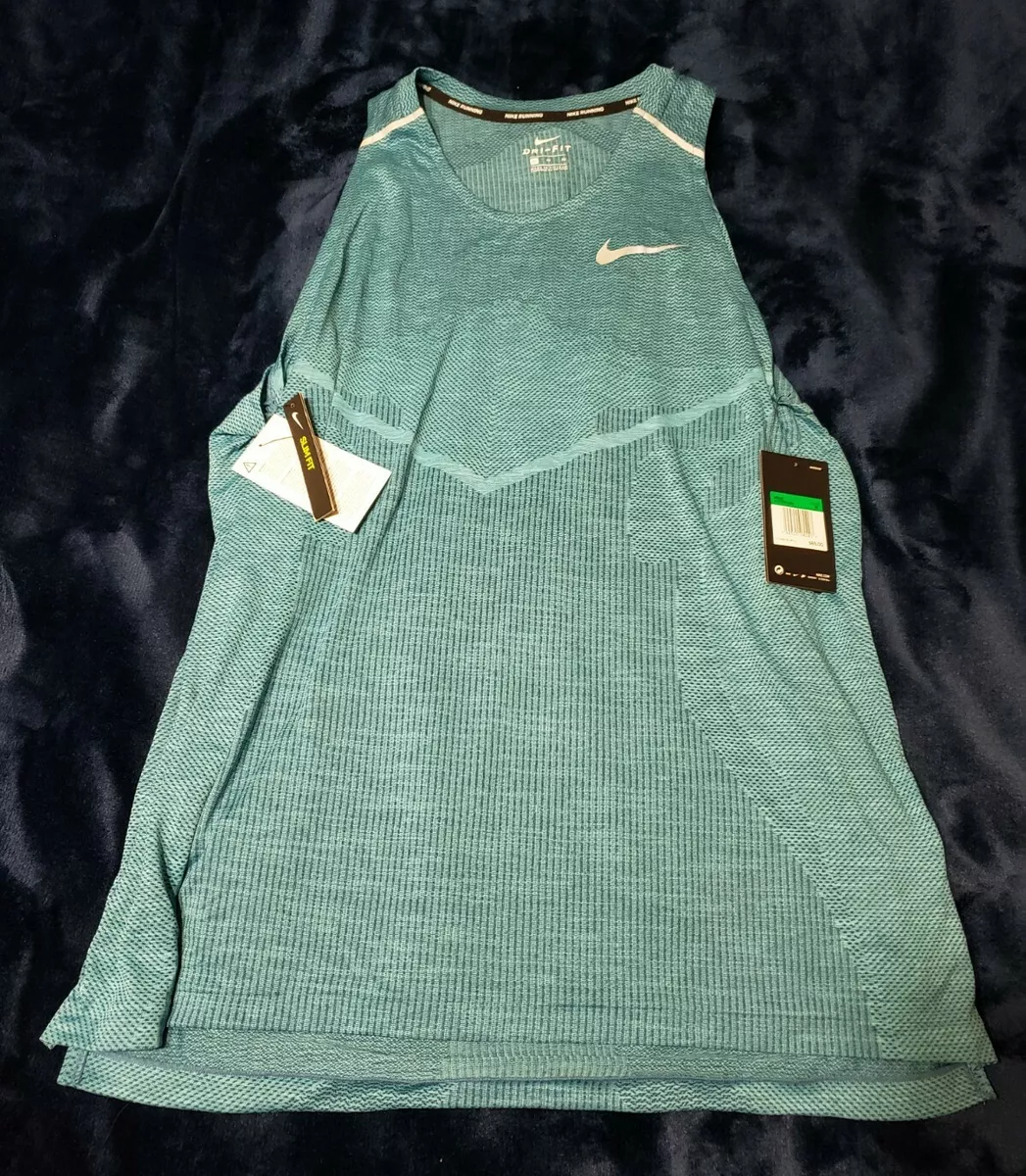 NWT Nike TechKnit Cool Tank Top Blue Reflective XL AJ7589-304 | eBay